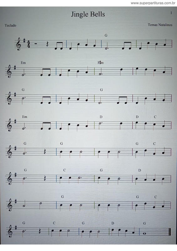 Partitura da música Jingle Bells v.11