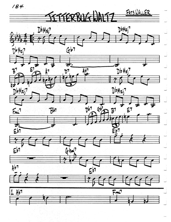 Partitura da música Jitterbug Waltz v.5