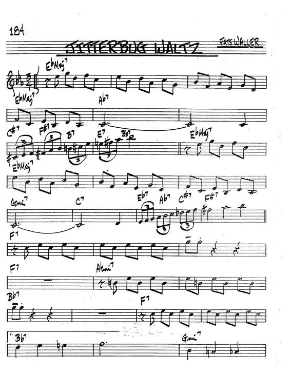 Partitura da música Jitterbug Waltz v.8