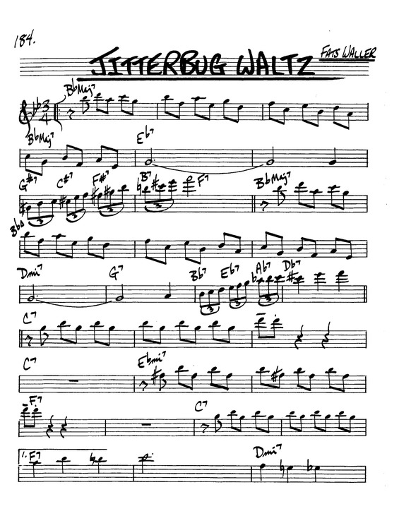 Partitura da música Jitterbug Waltz