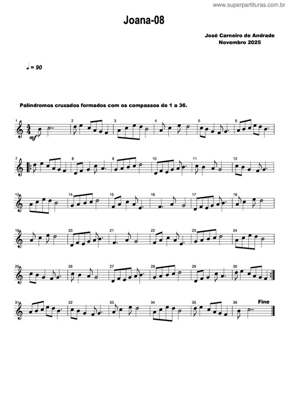 Partitura da música Joana-08