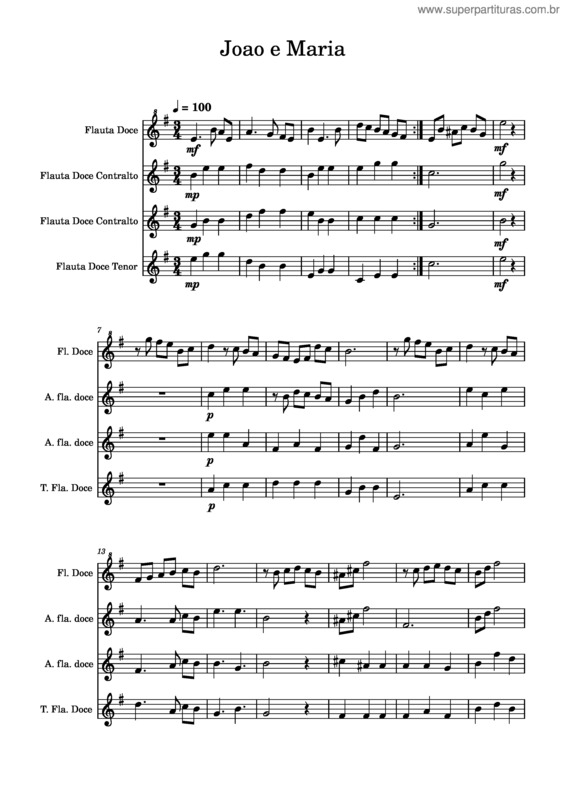 Partitura da música Joao E Maria – Chico Buarque Joao_E_Maria