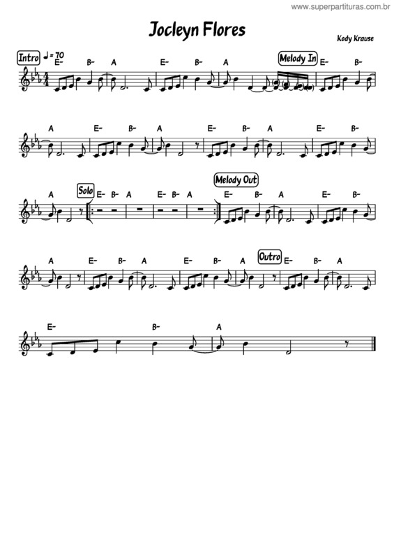 Partitura da música Jocleyn Flores