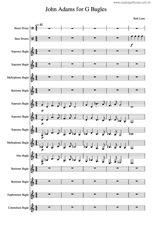 Partitura da música John Adams For G Bugles