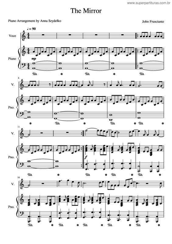 Partitura da música John Frusciante – The Mirror