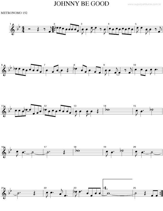 Partitura da música Johnny Be Good