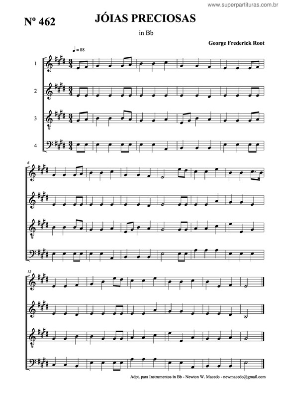 Partitura da música Jóias Preciosas v.6