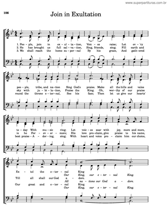 Partitura da música Join In Exultation – Samuel W. Beazley