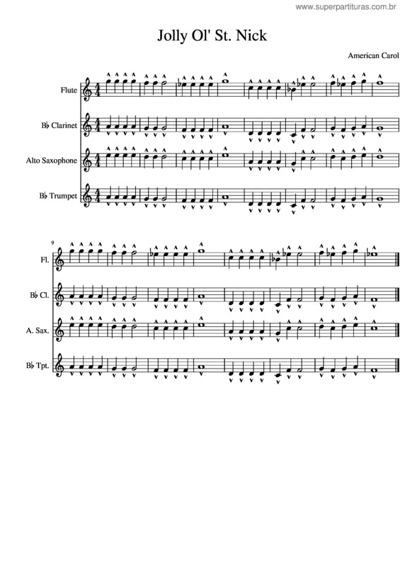 Partitura da música Jolly Ol St Nick Full Arrangement