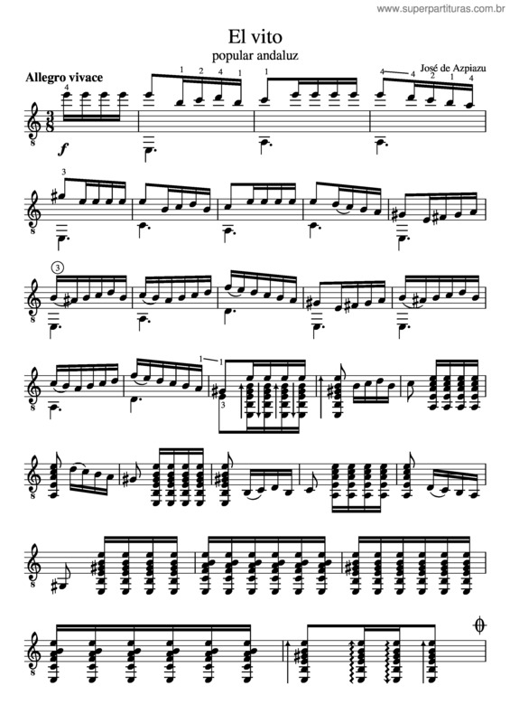 Partitura da música José Azpiazu