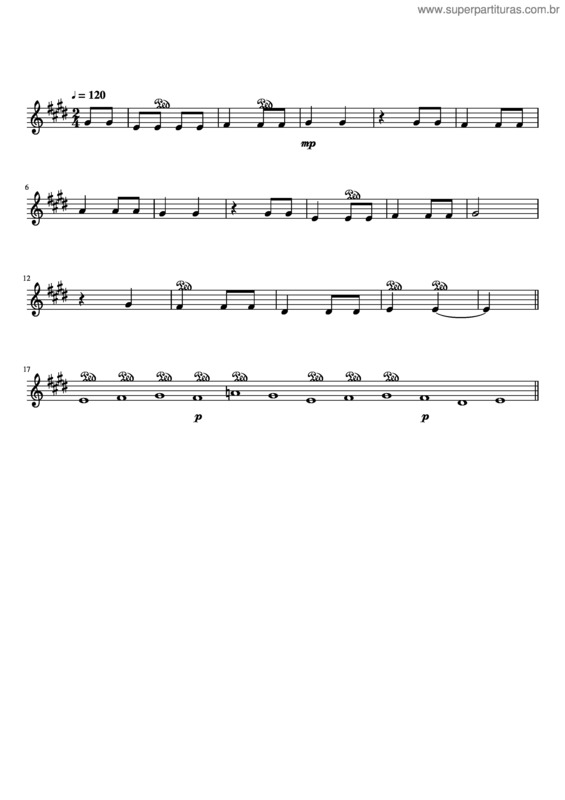 Partitura da música José Filho De Davi