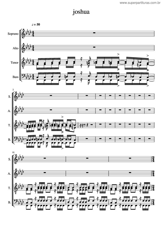 Partitura da música Joshua