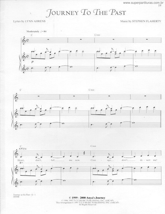 Partitura da música Journey To The Past