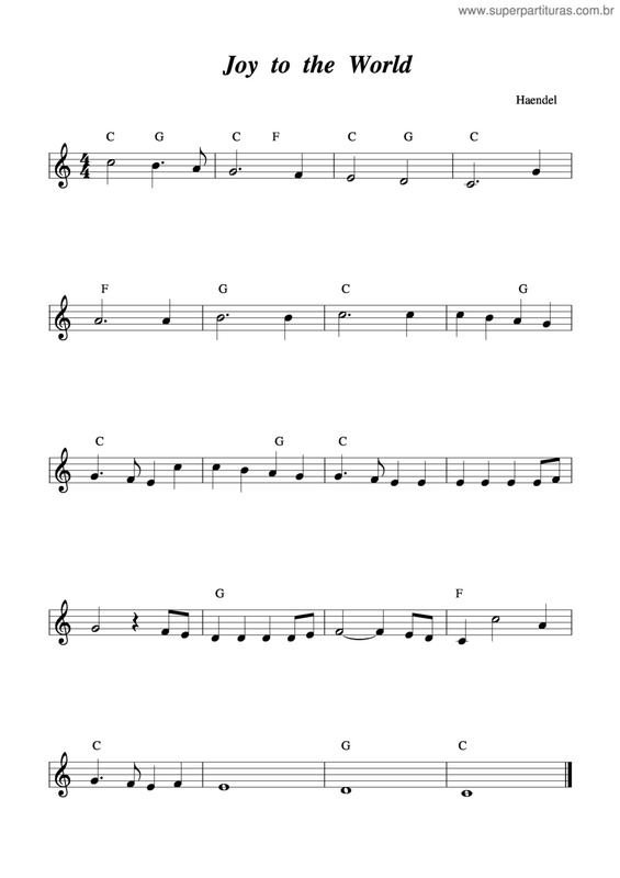 Partitura da música Joy  To  The  World