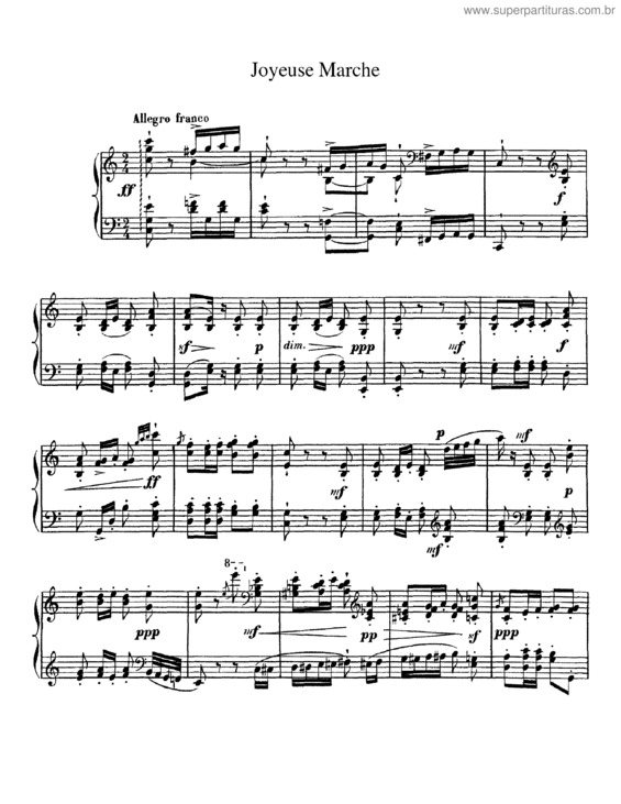 Partitura da música Joyeuse Marche