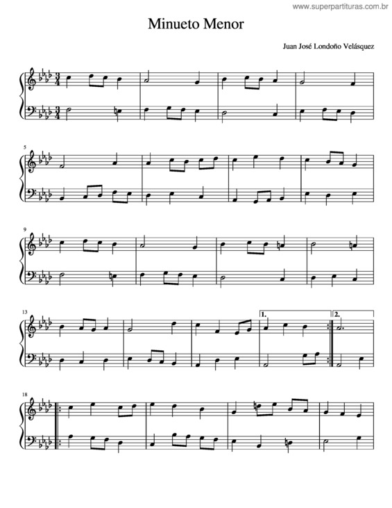 Partitura da música Juan Jose Londoño