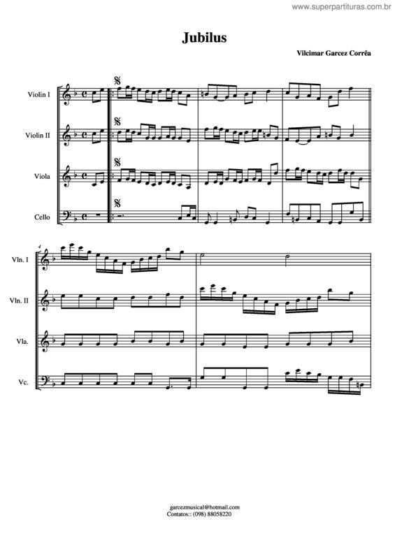 Partitura da música Jubilo v.2
