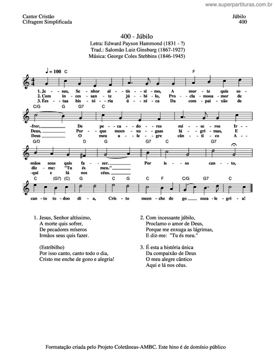 Partitura da música Júbilo v.3