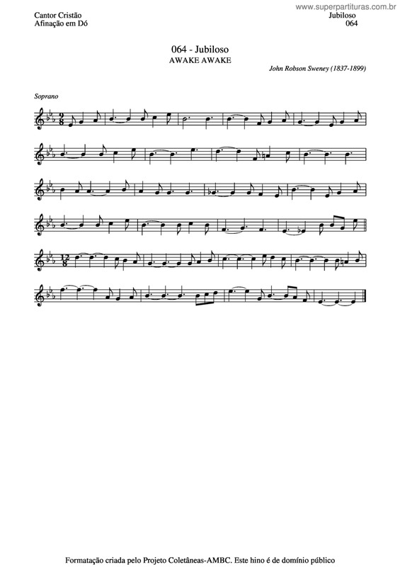 Partitura da música Jubiloso v.2