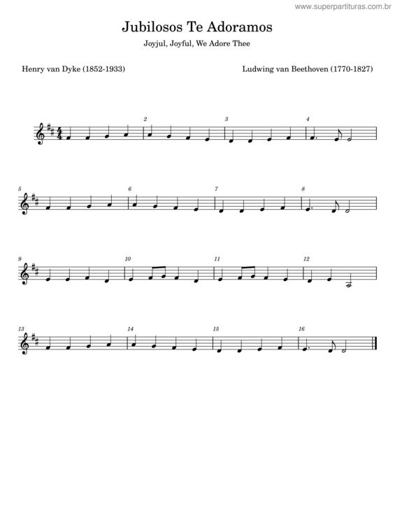 Partitura da música Jubilosos Te Adoramos – Ludwig Van Beethoven v.4