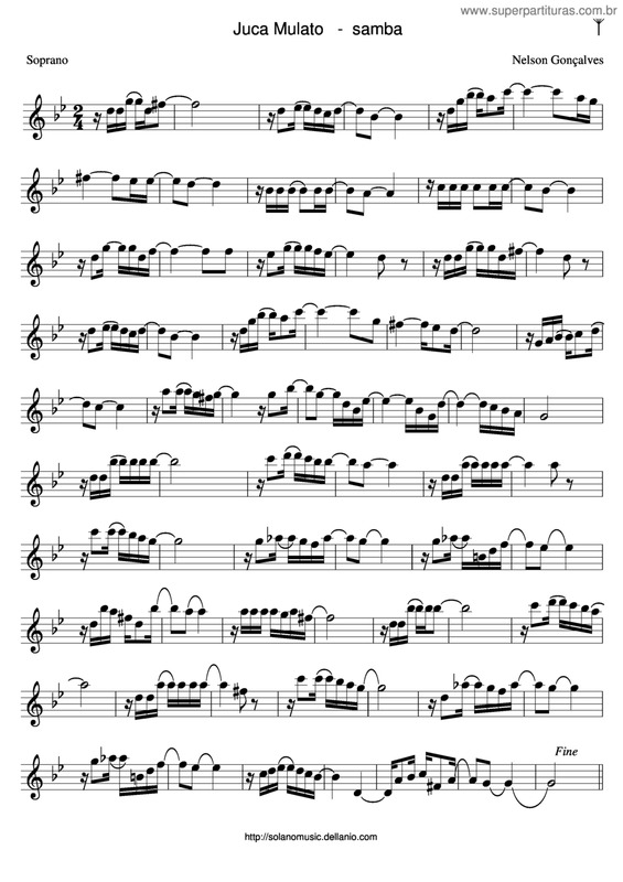 Partitura da música Juca Mulato