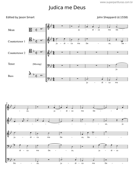 Partitura da música Judica Me Deus v.2