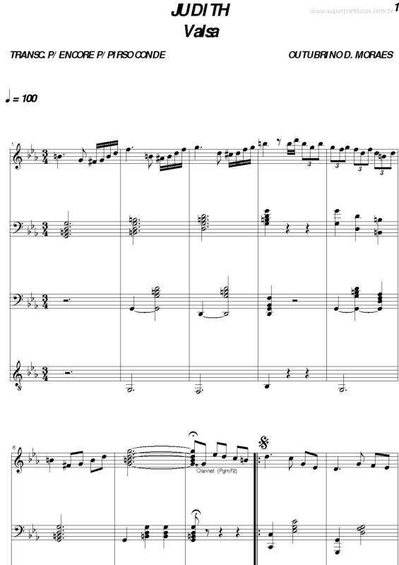 Partitura da música Judith v.2