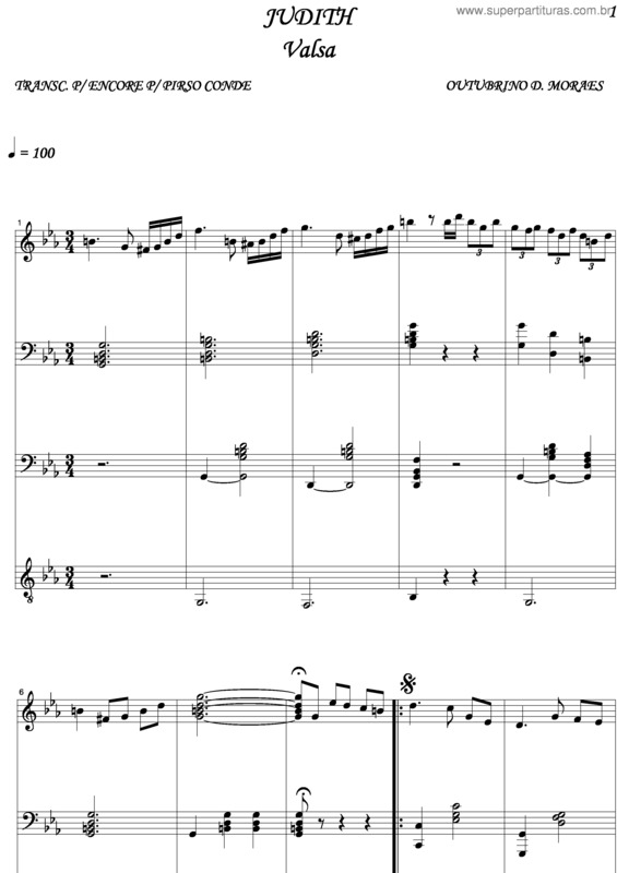 Partitura da música Judith v.4