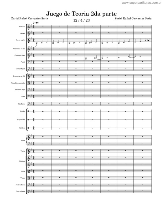 Partitura da música Juego De Teoría 2Da Parte-Zuriel Rafael Cervantes Soria
