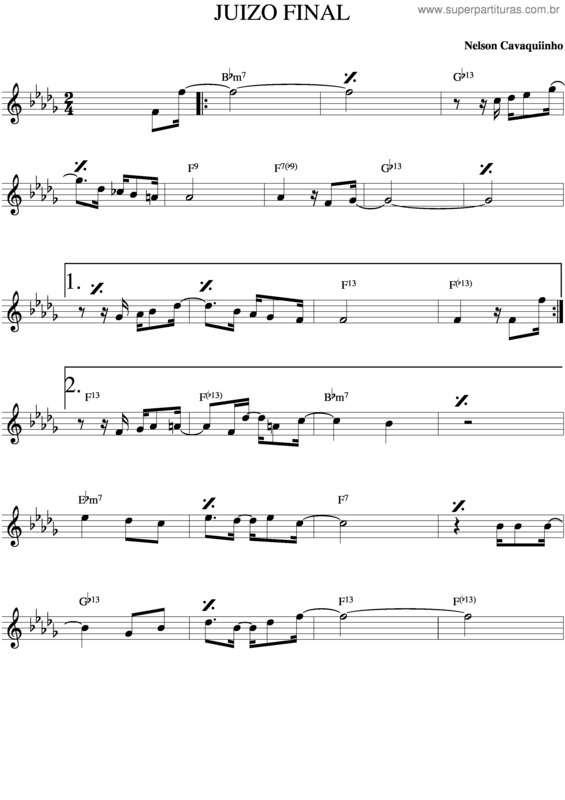 Partitura da música Juízo Final