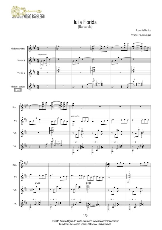 Partitura da música Julia Florida v.2