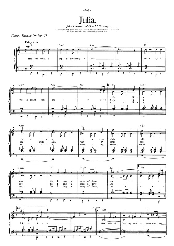 Partitura da música Julia v.3