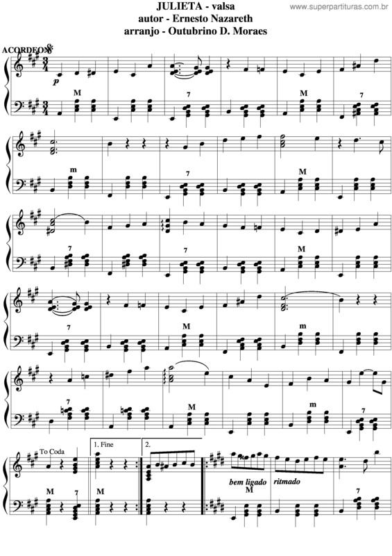 Partitura da música Julieta v.10