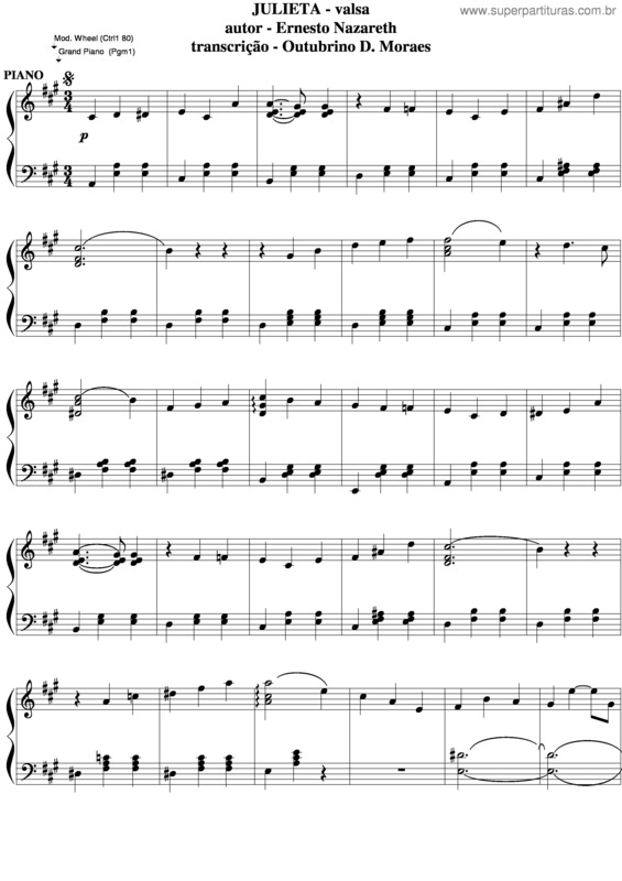 Partitura da música Julieta v.13