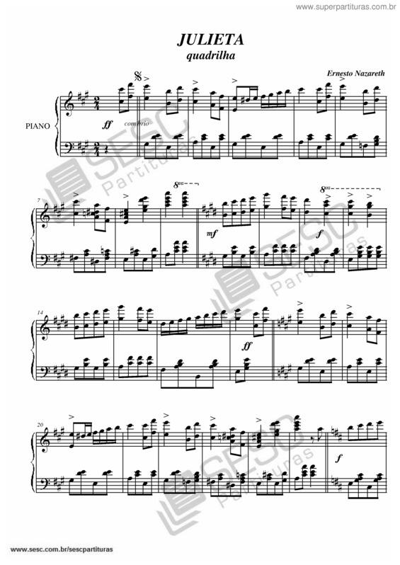 Partitura da música Julieta v.3