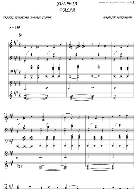 Partitura da música Julieta v.4