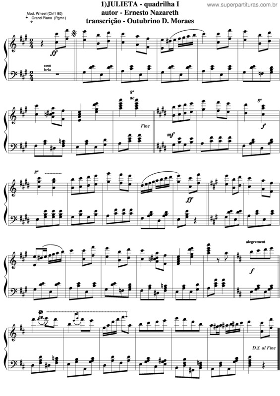 Partitura da música Julieta v.5