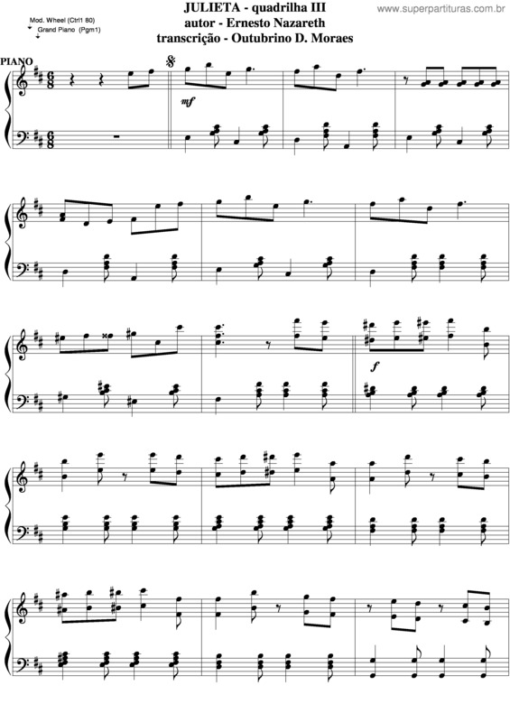 Partitura da música Julieta v.7