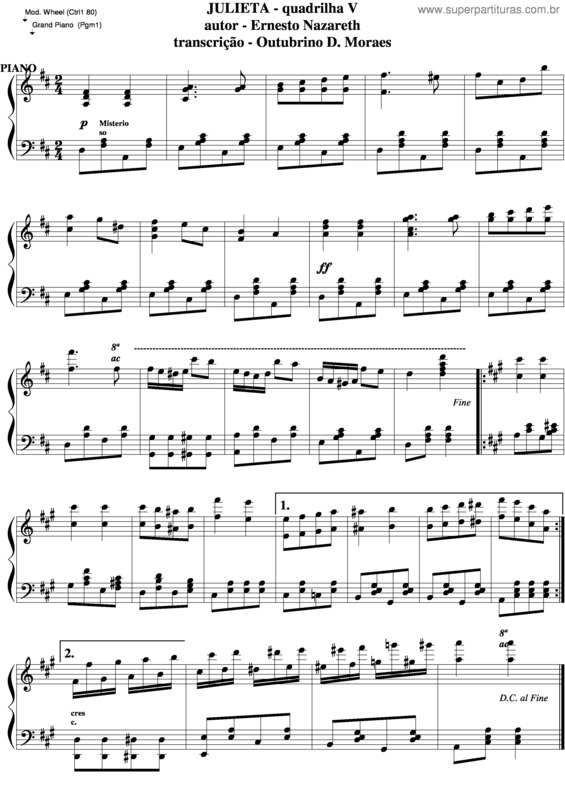 Partitura da música Julieta v.9