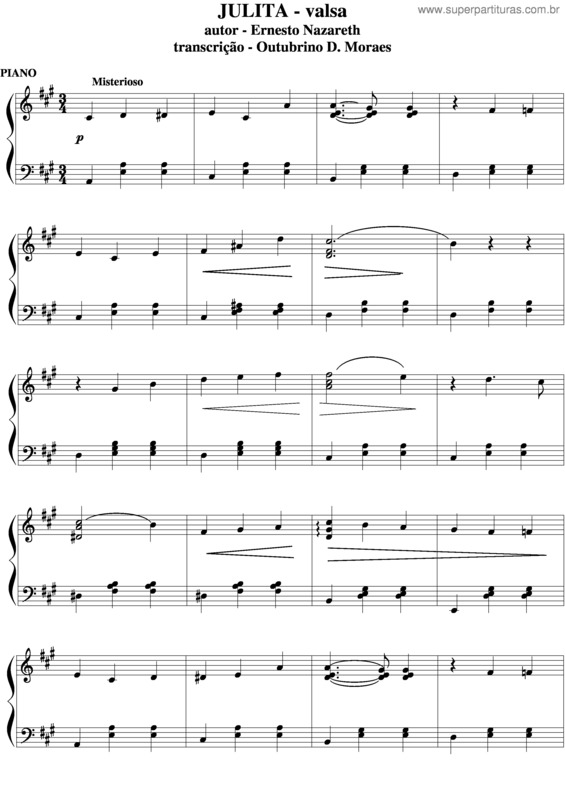 Partitura da música Julita v.4