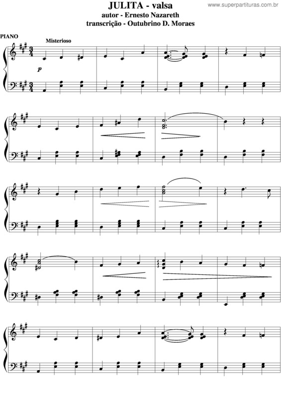 Partitura da música Julita v.4