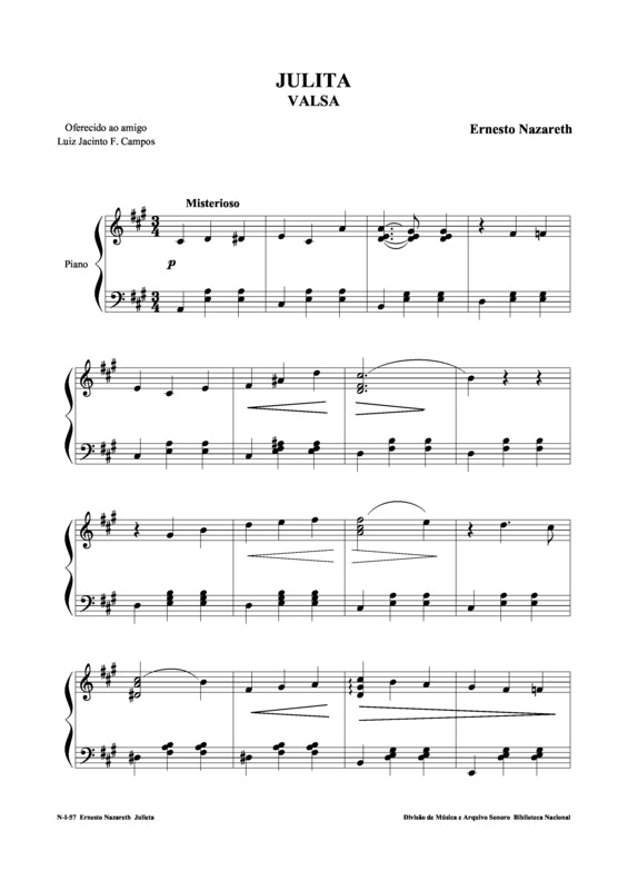 Partitura da música Julita v.6