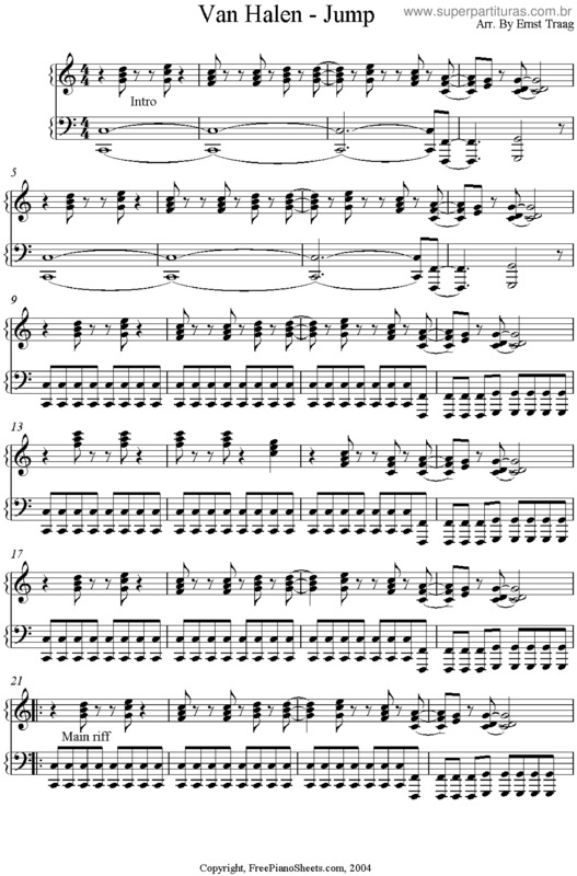 Partitura da música Jump v.2