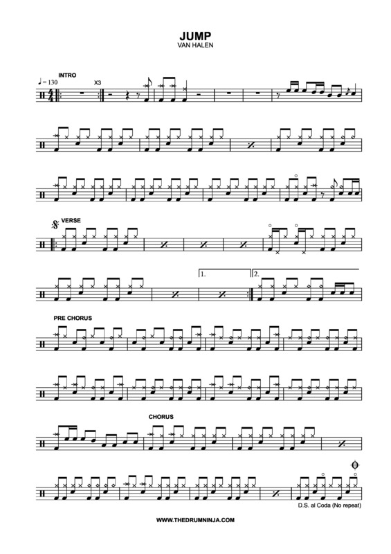 Partitura da música Jump v.3