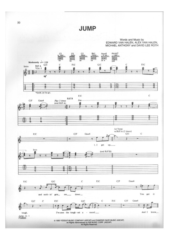 Partitura da música Jump v.4