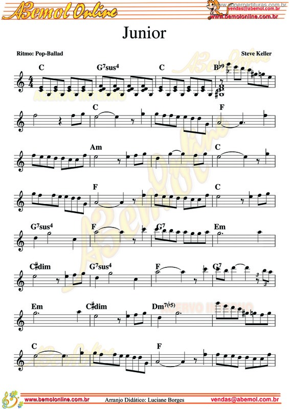 Partitura da música Junior