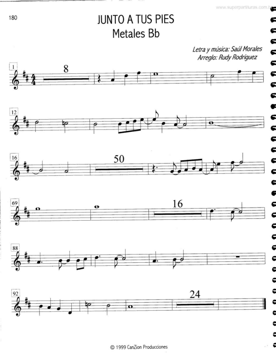 Partitura da música Junto a Tus Pies v.3