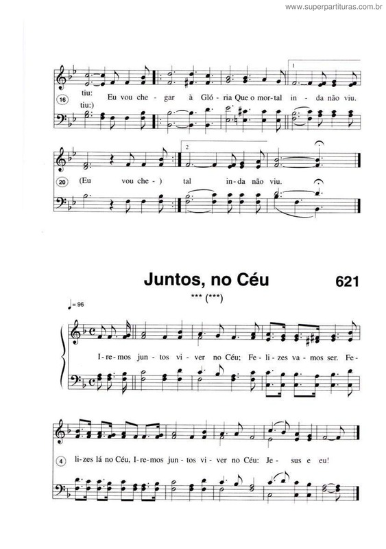 Partitura da música Juntos, No Céu