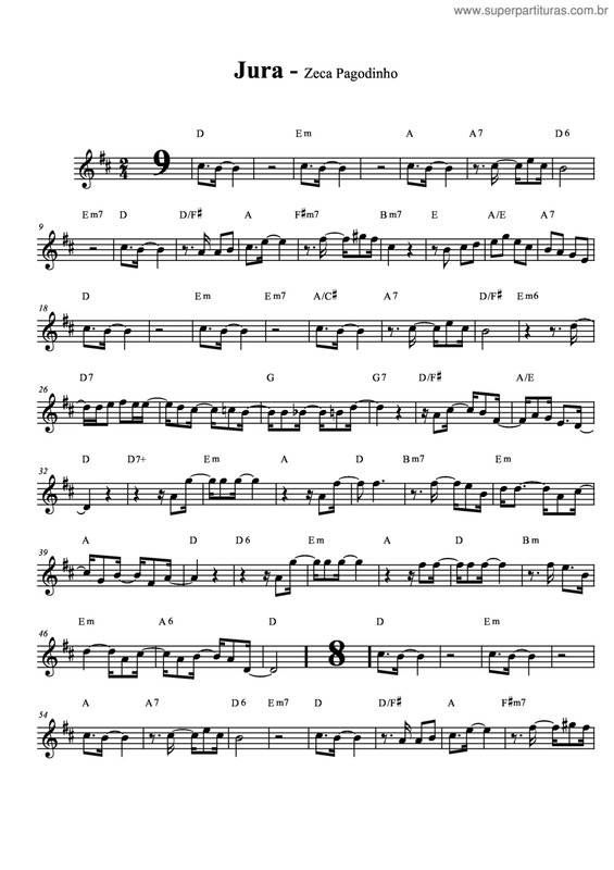 Partitura da música Jura v.10