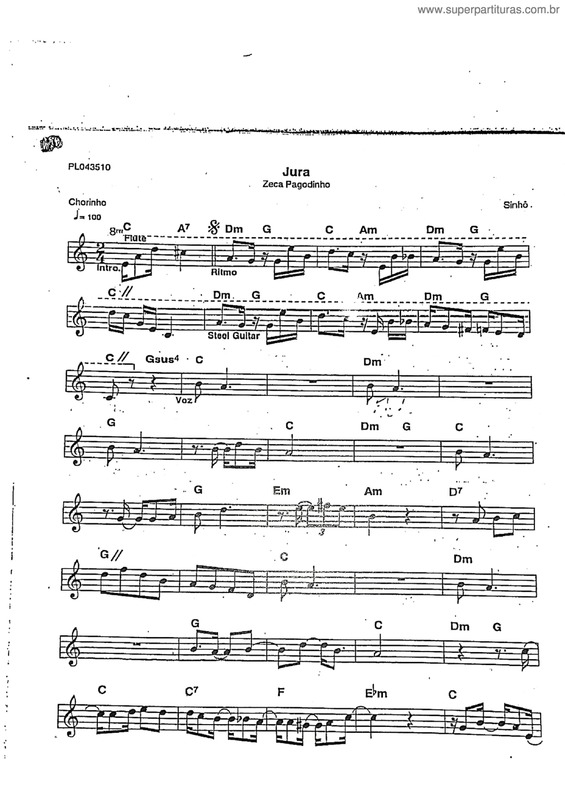 Partitura da música Jura v.11
